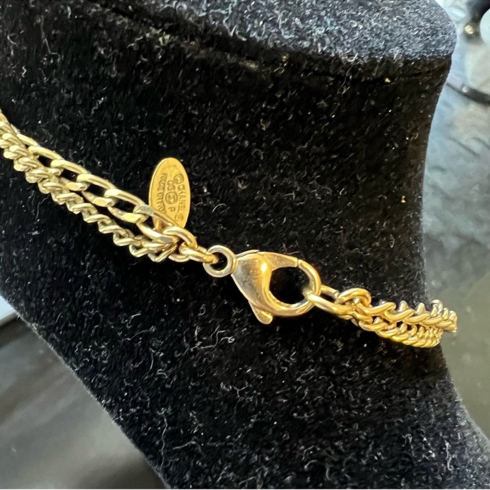 Authentic Chanel Necklace 24k plated double chain with COA - Picture 6 of 9